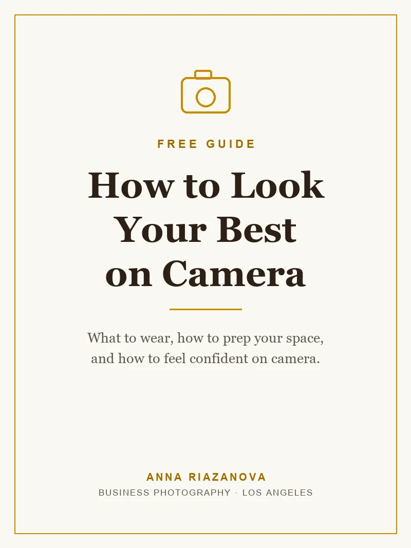 How to Look Your Best on Camera — free guide cover