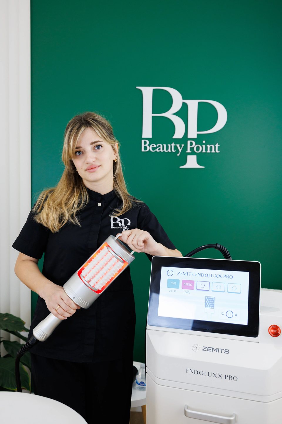 Beauty Point specialist with treatment equipment