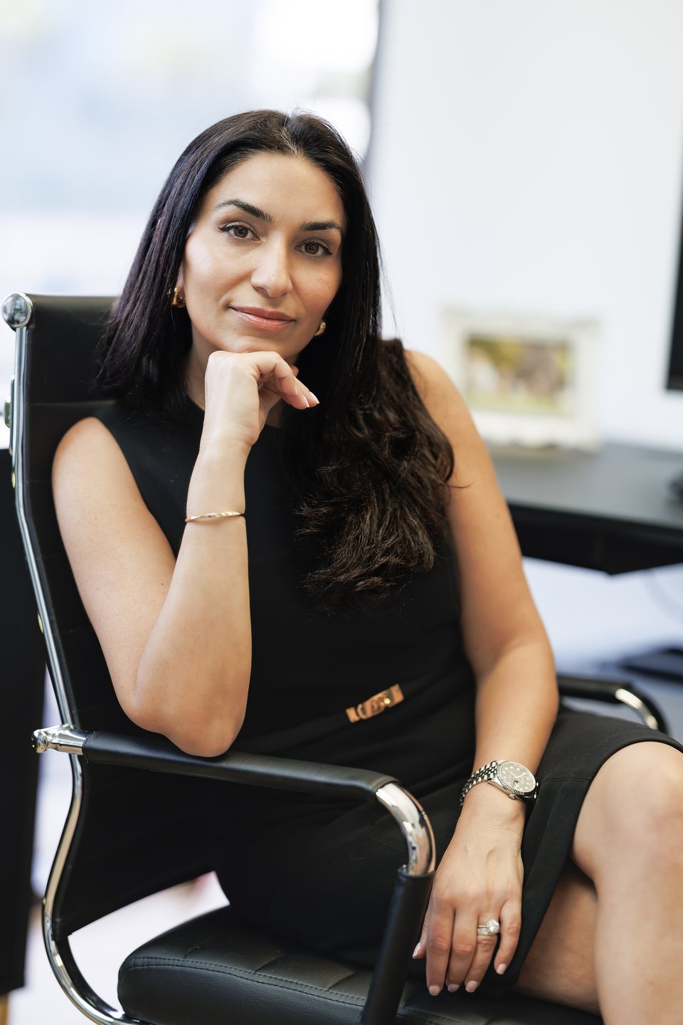 Attorney's relaxed office portrait in LA